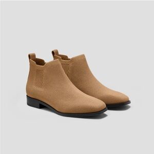 Vivaia Square-Toe Water-Repellent Ankle Boots (Ryan Pro) Size 39 8 Tan Neutral